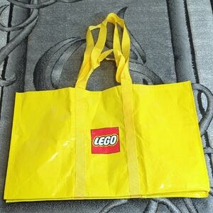 LEGO Extra Large Extra Heavy Duty Vinyl Yellow Shopping Tote Bag
